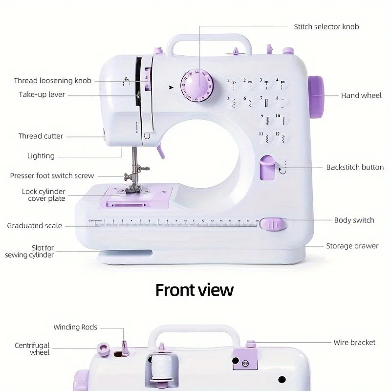 2025 Portable Electric Sewing Machine – Adjustable Speed, Backstitch Function, Easy for Beginners & Home DIY Projects |The Trendora Vault|