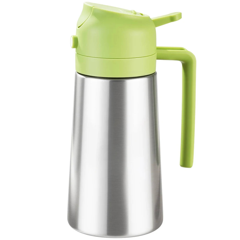 16oz Olive Oil Sprayer & Dispenser – 2-in-1 Glass Oil Bottle for Cooking with Measurement Stickers, Refillable Kitchen Gadget (470ml)|The Trendora Vault|