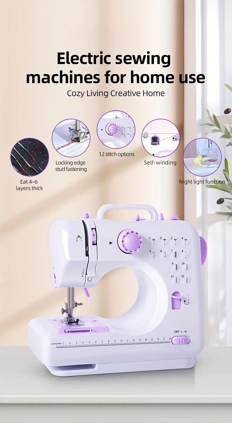 2025 Portable Electric Sewing Machine – Adjustable Speed, Backstitch Function, Easy for Beginners & Home DIY Projects |The Trendora Vault|