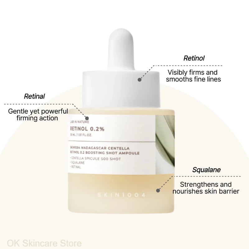 Korean Centella Retinol 0.2 Boosting Shot Ampoule Serum – Firming, Deep Hydration & Moisturizing Facial Skincare Set |The Trendora Vault|