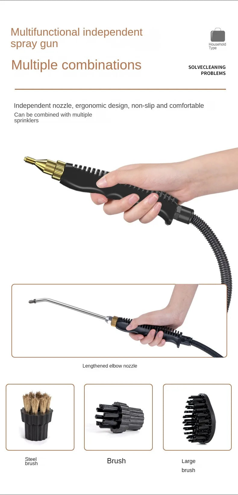 Steam Cleaner High Temperature Sterilization Air Conditioning Kitchen Hood Home /Car Steaming Cleaner 110V US Plug /220V EU Plug |The Trendora Vault|