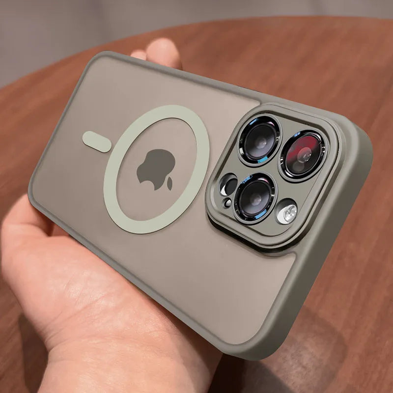 Luxury Matte Magnetic Case for iPhone 11–16 Pro Max – MagSafe Compatible Armor Shockproof Hard Cover with Wireless Charging Support |The Trendora Vault|