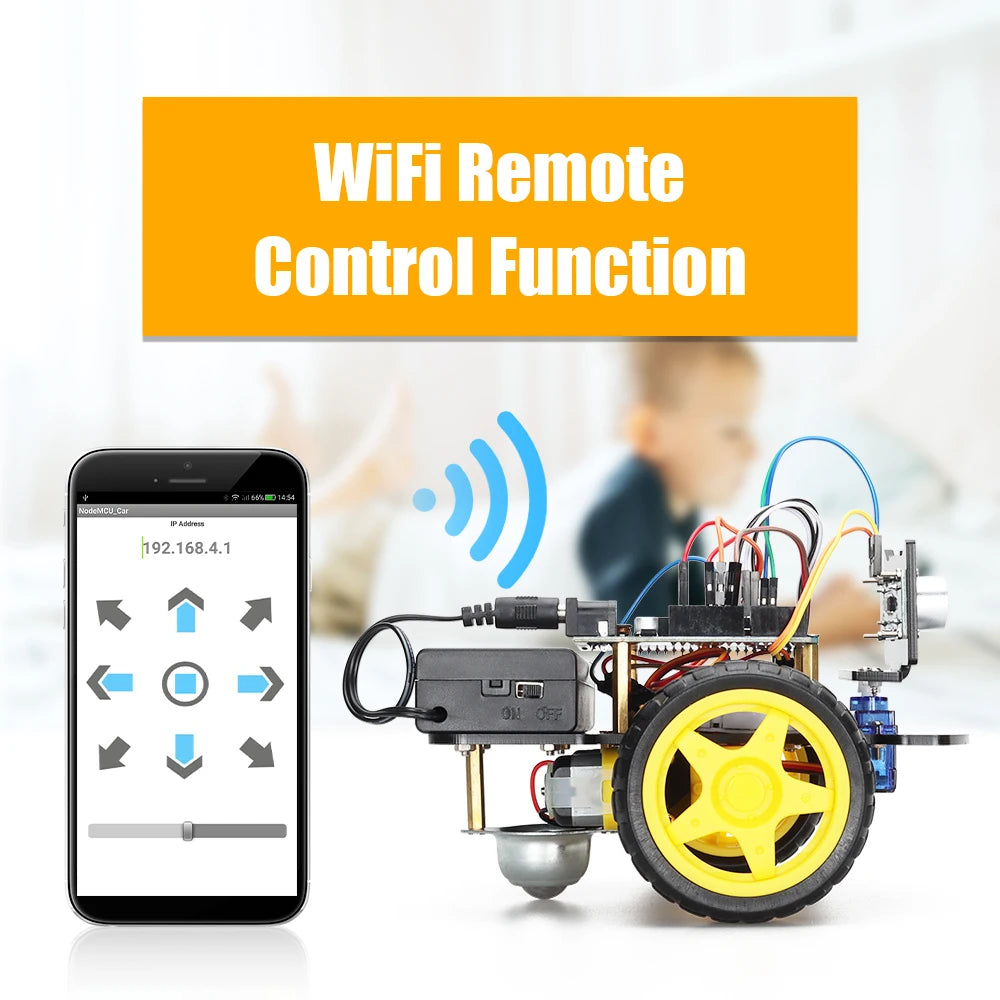 Arduino Robot Car Kit with ESP8266 WiFi – 2WD Smart DIY Electronic Kit for STEM & Coding Projects |The Trendora Vault||