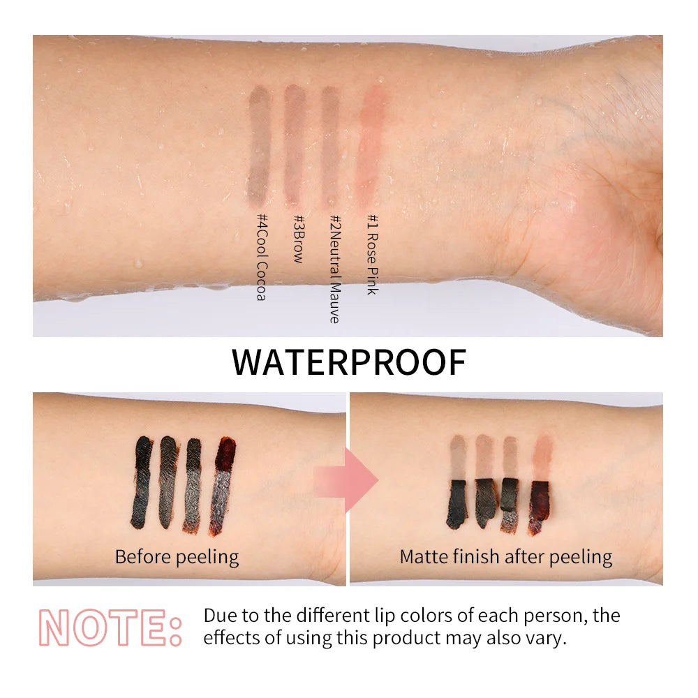 Waterproof Matte Lip Tint – Long Lasting Tear-Off Lip Gloss Stain in Brown, Contour Tint Cosmetic for All-Day Wear |The Trendora Vault|