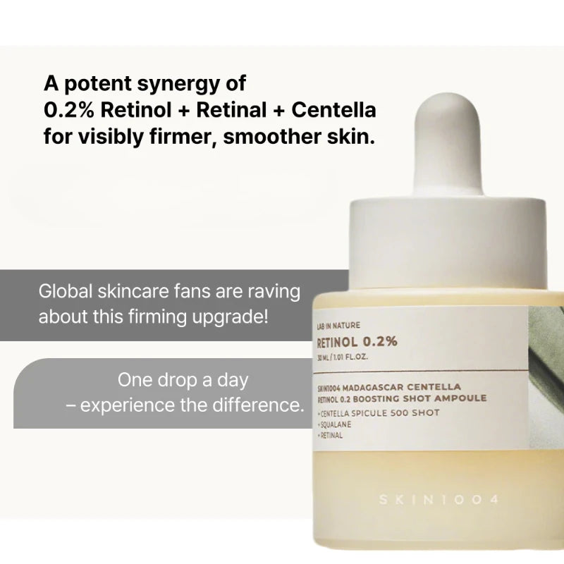 Korean Centella Retinol 0.2 Boosting Shot Ampoule Serum – Firming, Deep Hydration & Moisturizing Facial Skincare Set |The Trendora Vault|