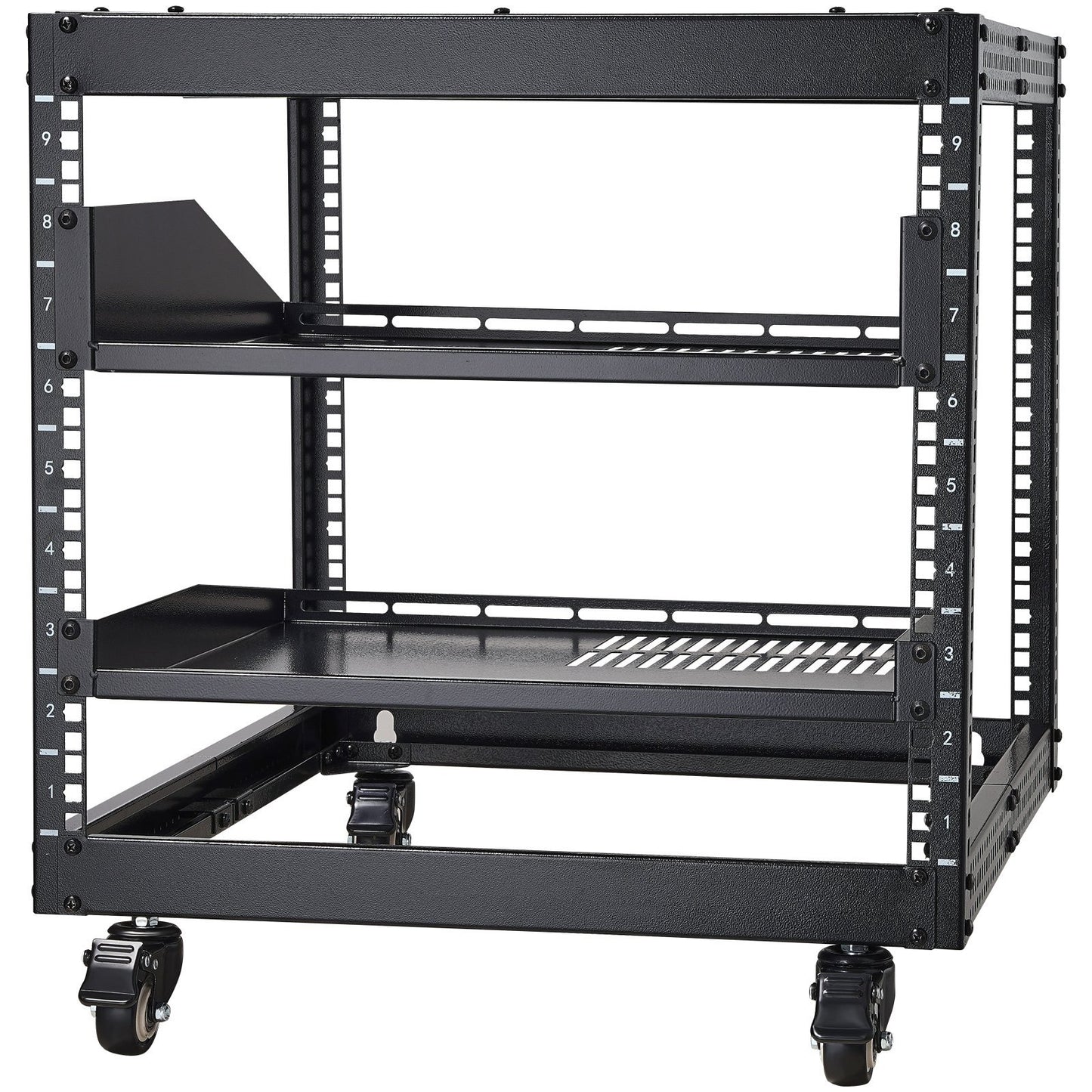 VEVOR 9U 4-Post Open Frame Server Rack – Adjustable Network Equipment Rack Enclosure for Servers, Routers & AV Gear |The Trendora Vault|