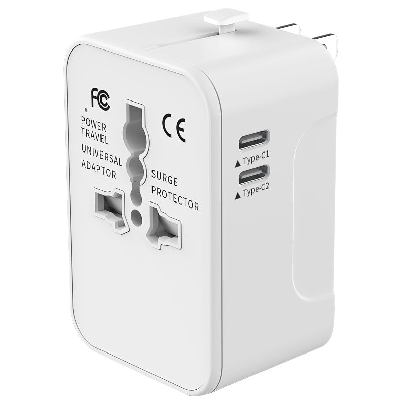 Universal Travel Adapter – Worldwide All-in-One Plug with 3 USB Ports, Compact & Portable Charger for International Travel - |The Trendora Vault|