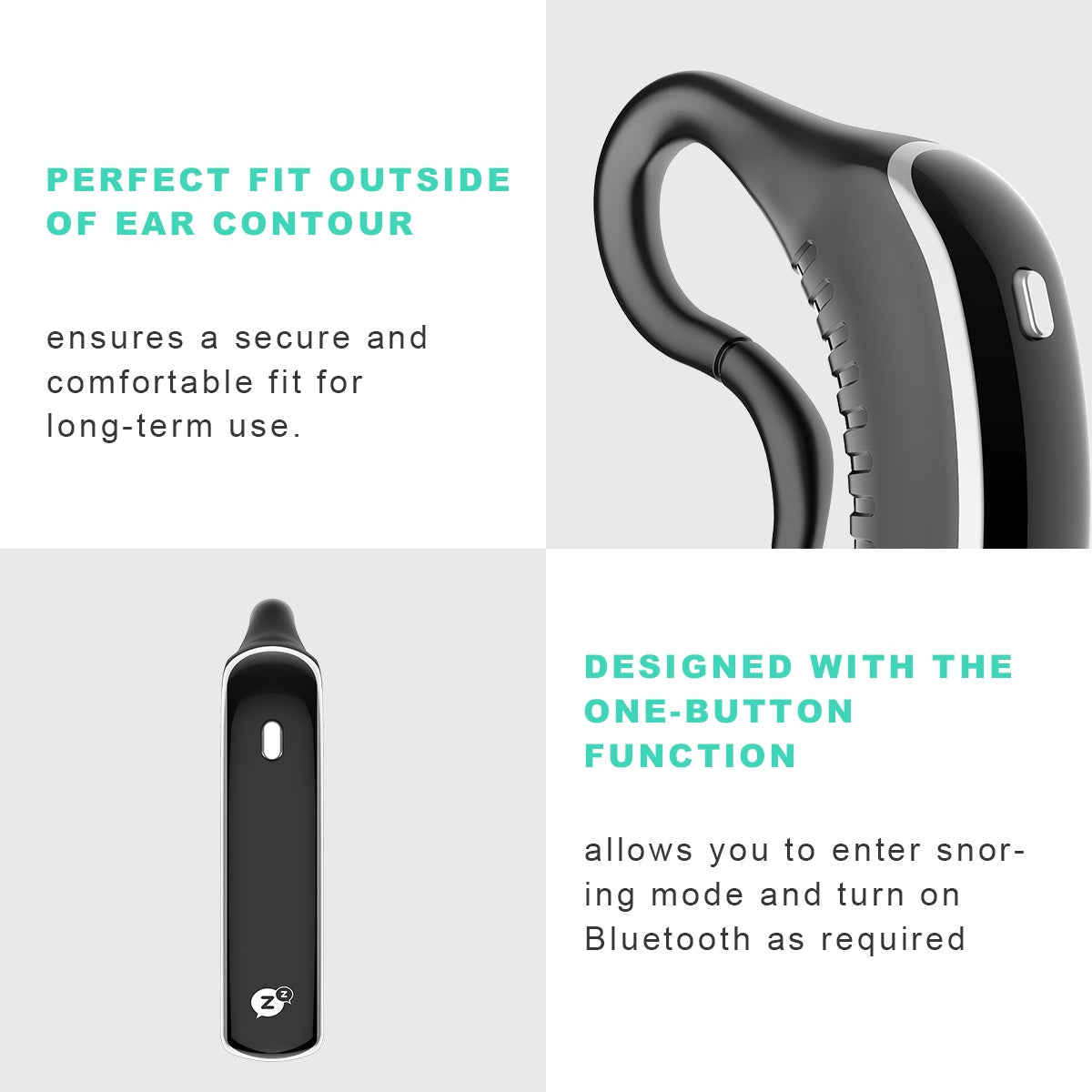 Bluetooth Anti-Snoring Device – 24-Hour Earset Sleep Aid with Snore Monitoring & Sleep Analysis |The Trendora vault|