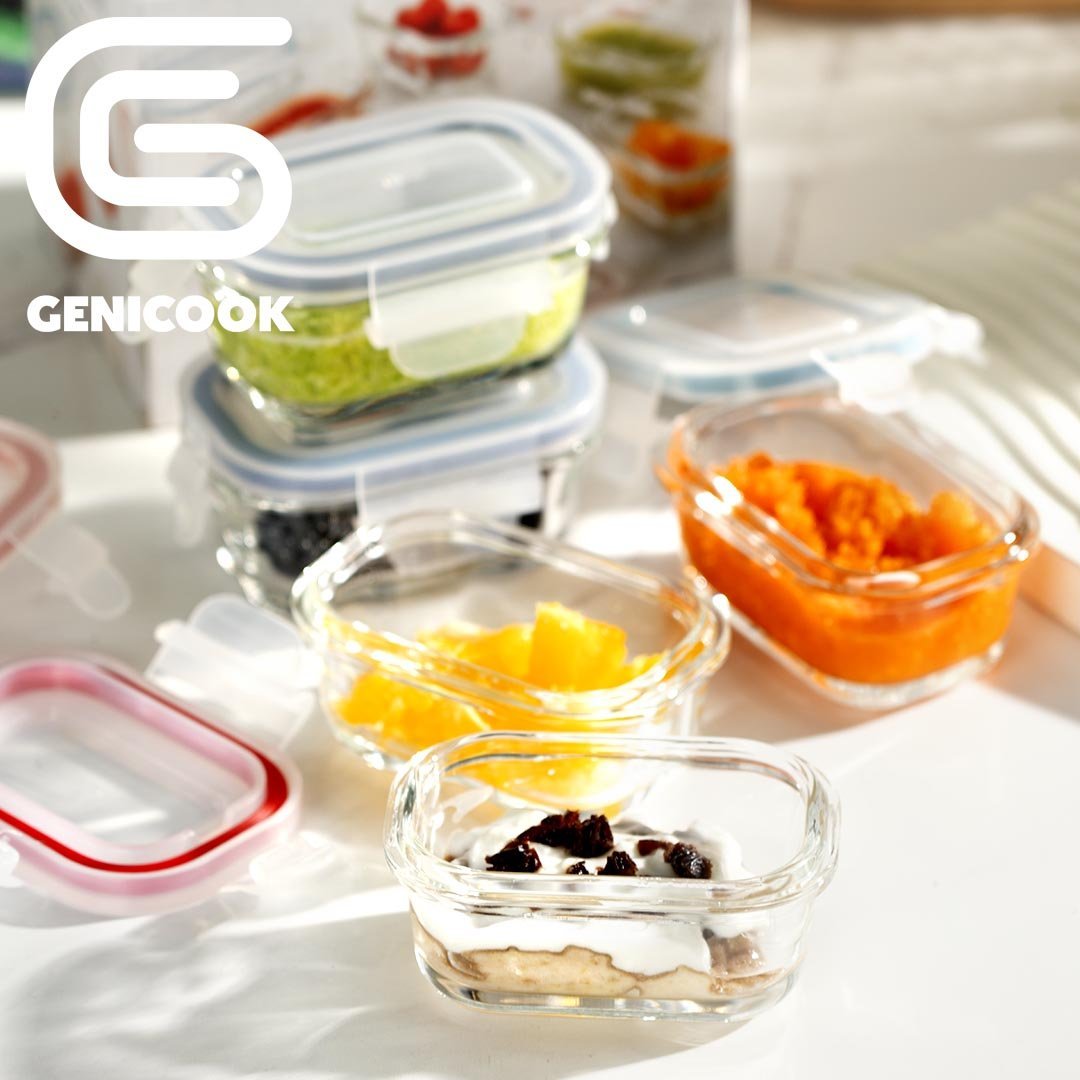 Mini Rectangular Glass Food Storage Container Set – Airtight Meal Prep & Portion Control Boxes with Leakproof Lids |The Trendora Vault|
