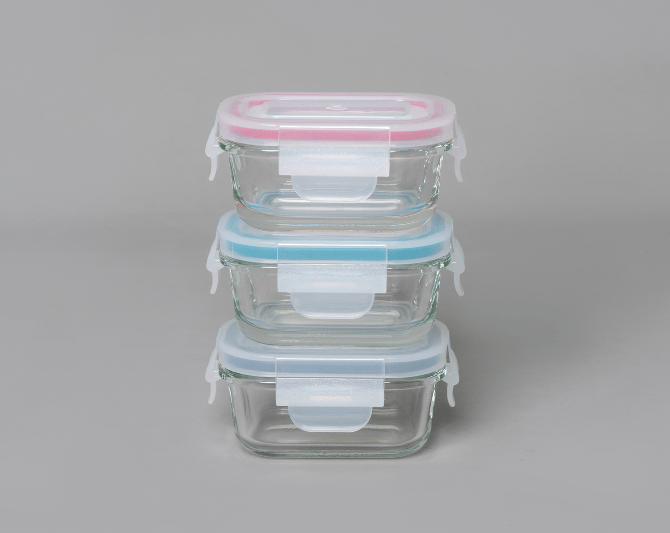 Mini Rectangular Glass Food Storage Container Set – Airtight Meal Prep & Portion Control Boxes with Leakproof Lids |The Trendora Vault|