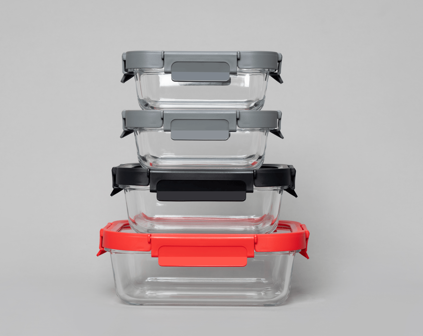 Rectangular Glass Food Storage Containers with Lids – Airtight, Leakproof Meal Prep Containers for Kitchen, Pantry & Lunch |The Trendora Vault|